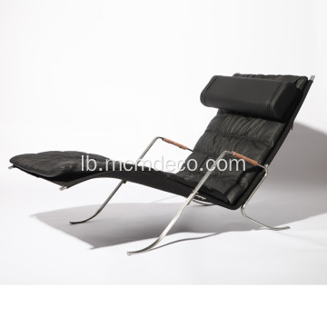 Modern Black Chaise Lounge Stull